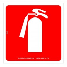 14729 - PLACA SINALIZAÇÃO DE EXTINTOR 20X20CM FOTOLUMINESCENTE LOOK 3016