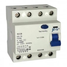 23637 - INTERRUPTOR DIFERENCIAL RESIDUAL DE FUGA DR 63A 4 POLOS 240V 30MA JNG 15152