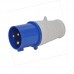 PLUG TOMADA INDUSTRIAL 2P+T 6H 32A 220V AZUL 13637