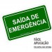 PLACA SINALIZAÇÃO SAÍDA DE EMERGÊNCIA 15X25CM FOTOLUMINESCENTE LOOK 3006