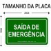 PLACA SINALIZAÇÃO SAÍDA DE EMERGÊNCIA 15X25CM FOTOLUMINESCENTE LOOK 3006