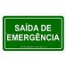 PLACA SINALIZAÇÃO SAÍDA DE EMERGÊNCIA 15X25CM FOTOLUMINESCENTE LOOK 3006
