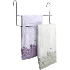 19438 - PORTA TOALHA TOALHEIRO DE BOX SUPORTE DUPLO CROMADO 