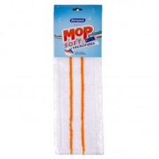 15438 - REFIL PARA MOP SOFT MICROFIBRA BRANCO COM LARANJA BOMPACK