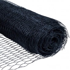 23718 - TELA PINTEIRO MALHA 30MM DE PLÁSTICO PRETA 1M X 50M TECNYL REF. 1410