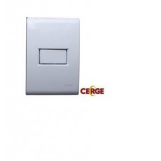 16971 - CONJUNTO 4X2 DE 1 INTERRUPTOR PARALELO BRANCO CERGE 7004 