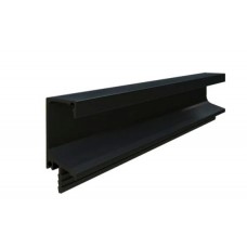 18257 - PERFIL PUXADOR 3MT 18MM PRETO COM/SEM TAMPINHA GAP 9546