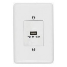 19135 - CONJUNTO 4X2 TOMADA USB BRANCO ILUMI 2091