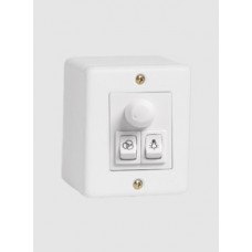 19162 - SISTEMA X CAIXA SOBREPOR CONTROLE VENTILADOR E ROTAÇÃO BIVOLT BRANCA ILUMI 6367