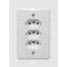 CONJUNTO DE 3 TOMADAS(2P+T) 20A MONOBLOCO BRANCO ILUMI 201211