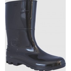 18755 - BOTA PVC PRETA CANO MÉDIO COM FORRO INTERNO N° 39 KADESH