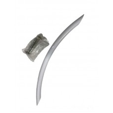 11604 - PUXADOR 200 MEIA LUA 160MM BRANCO ALUMINIO ABC