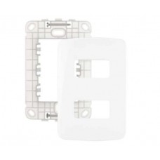 19731 - PLACA 4X2 2TECLAS HORIZONTAL DISTANTE BRANCA MARGIRIUS 19431